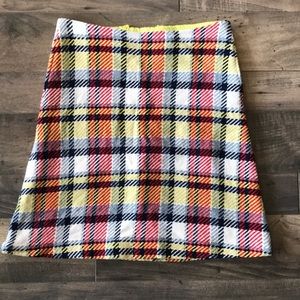 Boden British plaid skirt